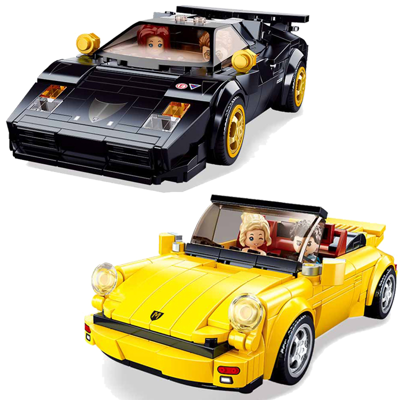 Model Kit Lamborghini - Sluban Retro Technical Lamborghinis Contash Porsche
