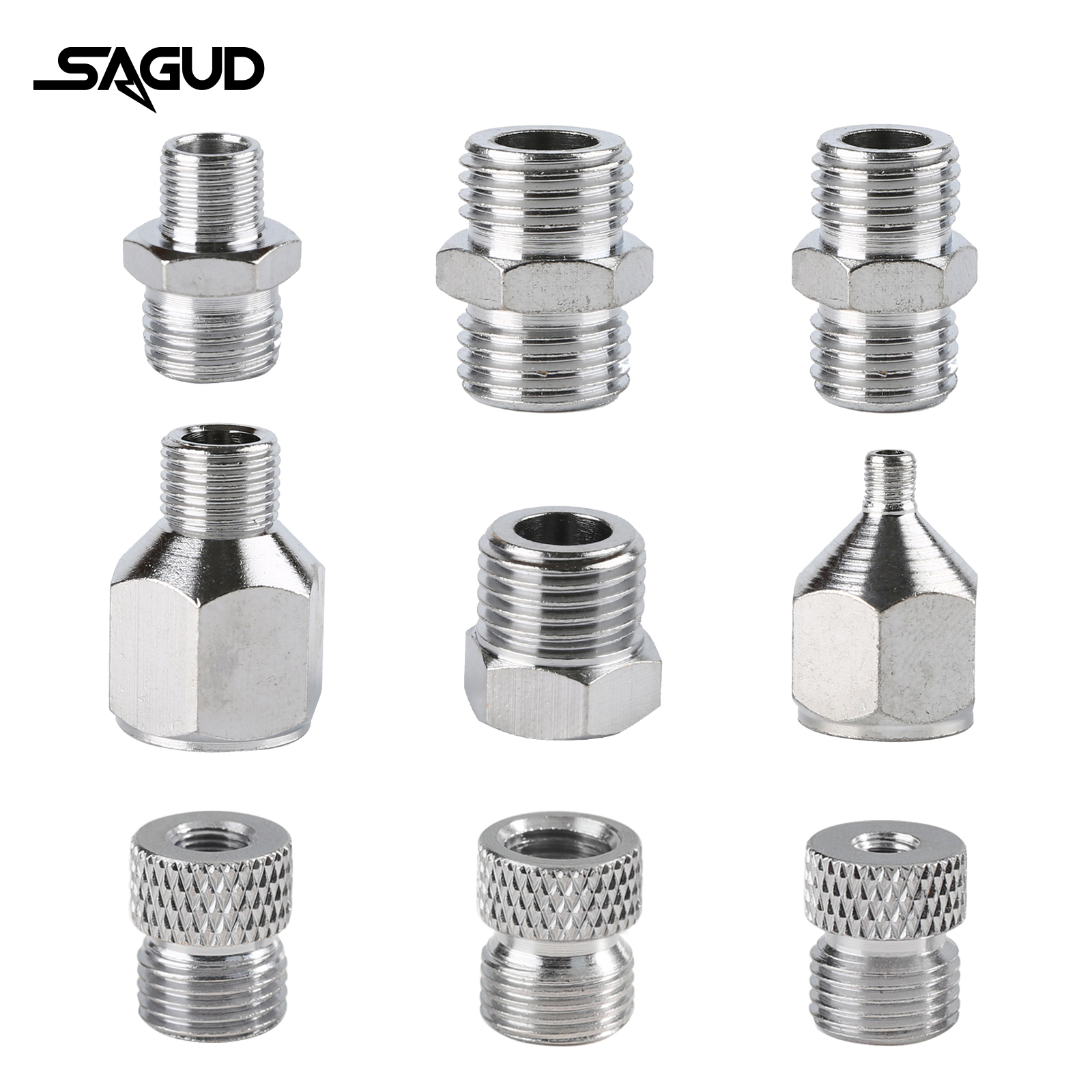 Airbrush Compressor Kit - SAUGD 9PCS/Set Airbrush Adaptor Fitting Accessories