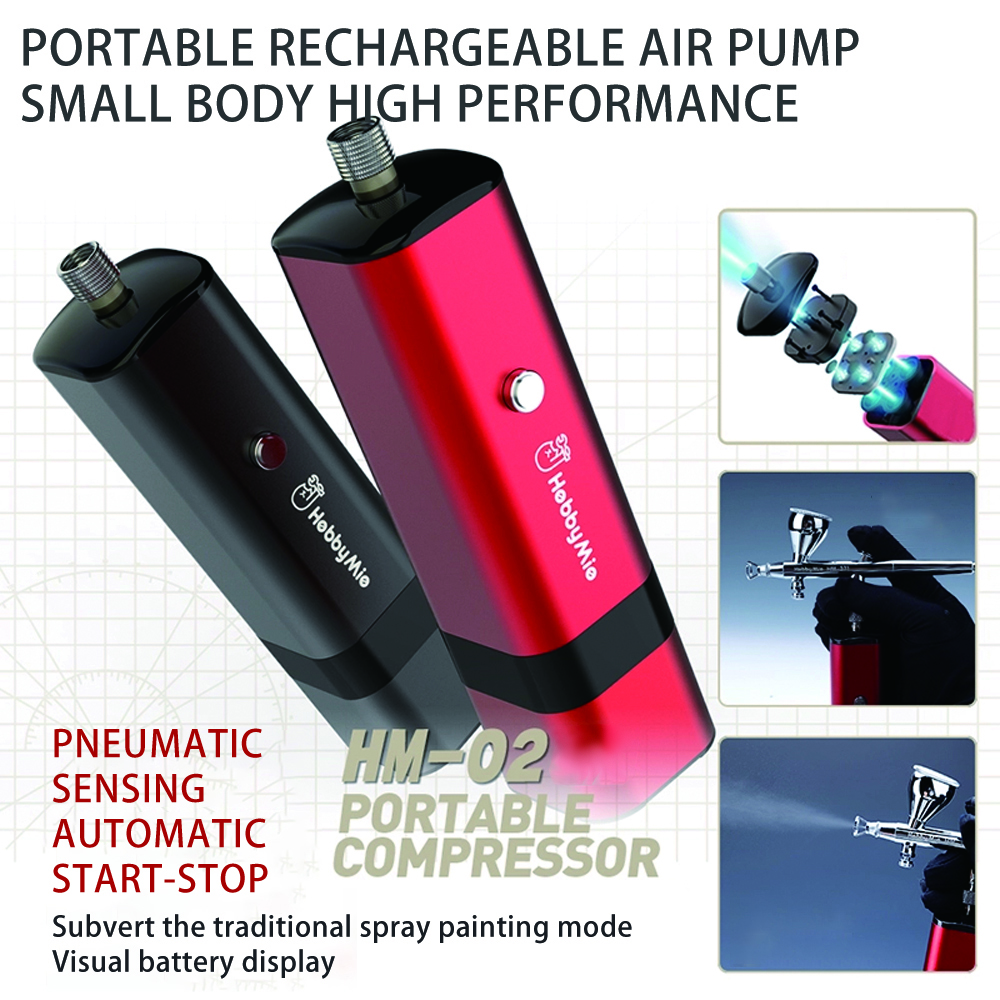 Airbrush Compressor Kit - HM-02 Handheld Portable Compressor Automatic Applicable