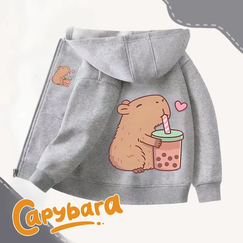 Model Kit Varnish - Capybara Zipper Hoodies Coats Girl boy
