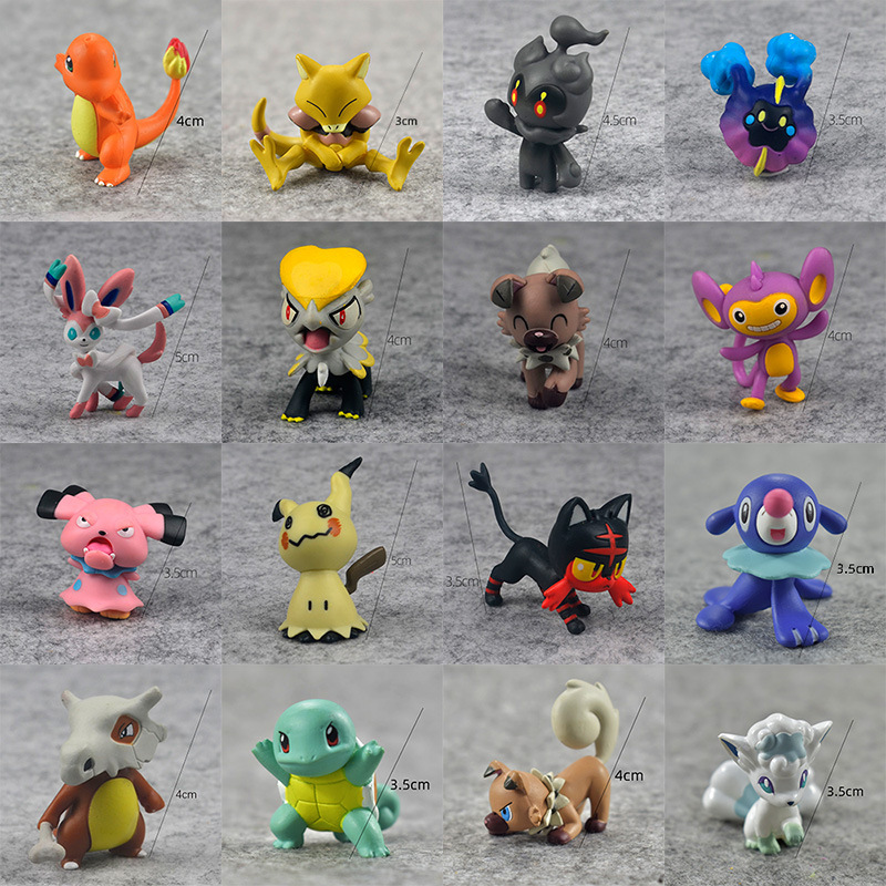 Model Kit Eevee - Pokemon Mini Figures Pikachu Charmander Bulbasaur