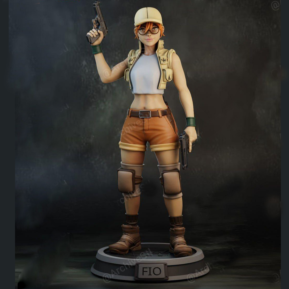 Model Kit Metal Slug - 1/24 Fio Metal Female Soldier Slug