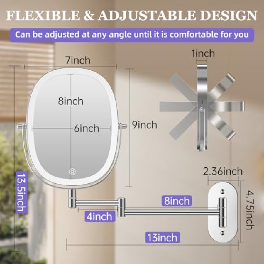 30X/1X Wall Mounted Lighted Ma - Magnifier With Light recensione e prezzo