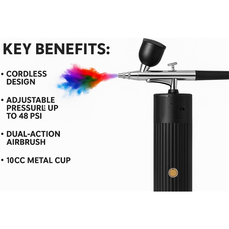 MOPHE-Cordless Airbrush Set, R - Airbrush Compressor Kit recensione e prezzo