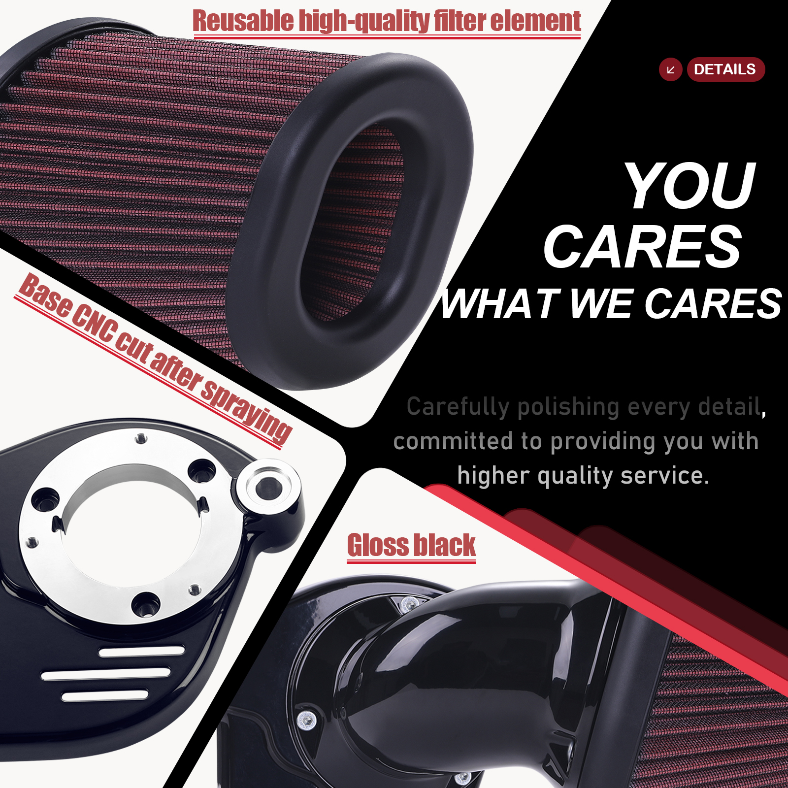 CNC motorcycle Air cleaner fil - Model Kit Harley Davidson recensione e prezzo