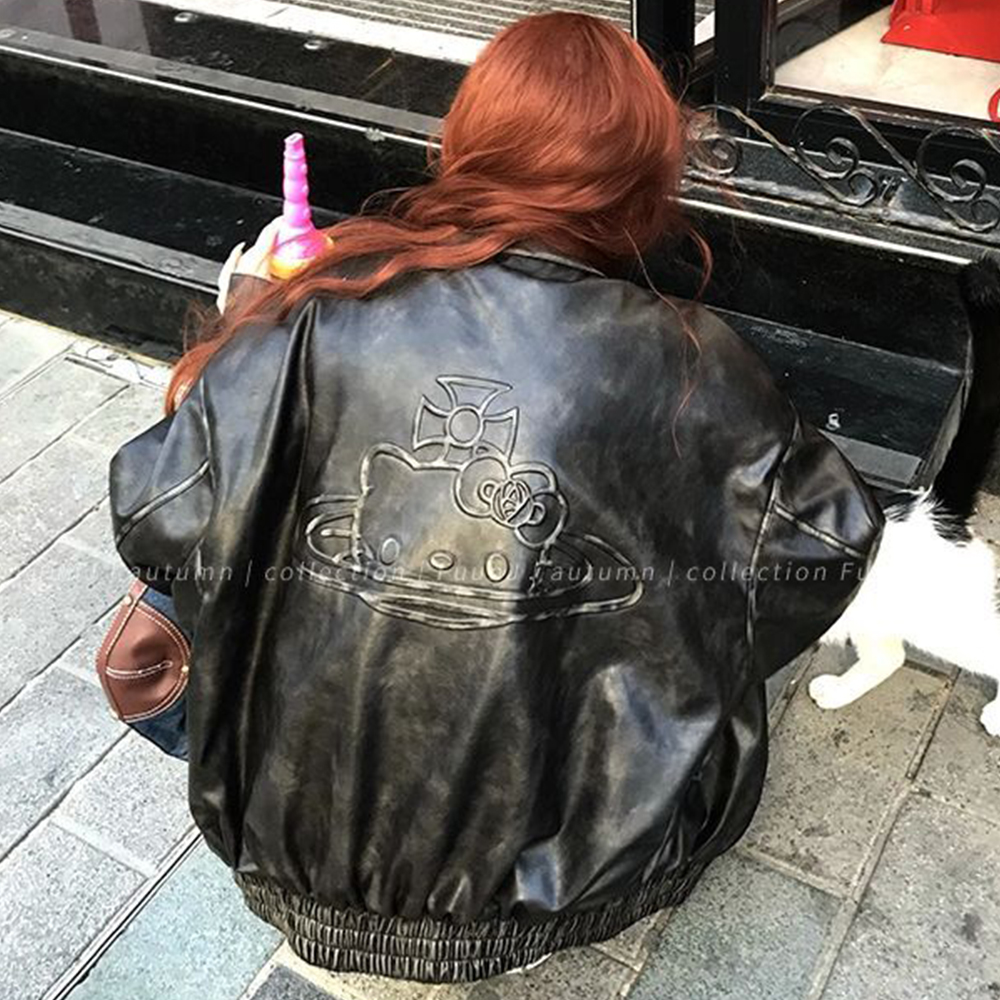 Y2K Cartoon Pu Leather Jacket  - Model Kit Varnish recensione e prezzo