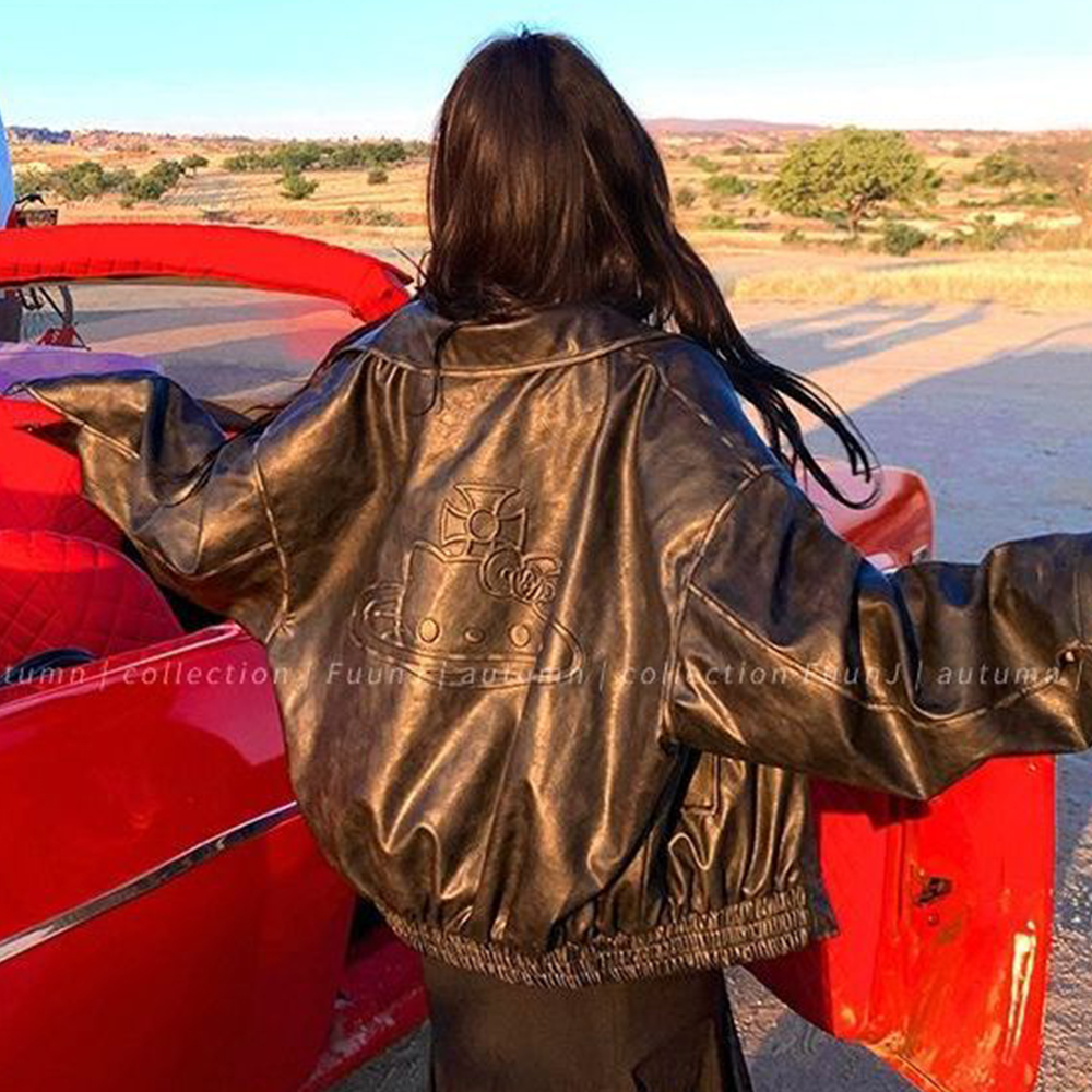 Y2K Cartoon Pu Leather Jacket  - Model Kit Varnish recensione e prezzo