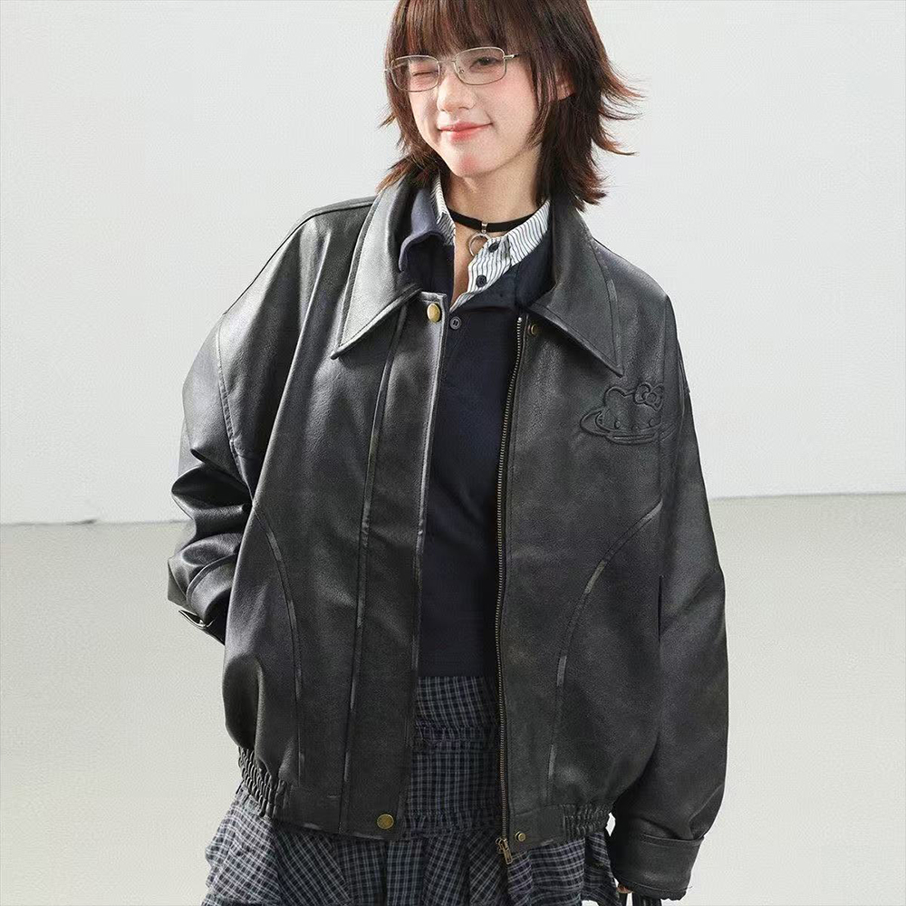 Y2K Cartoon Pu Leather Jacket  - Model Kit Varnish recensione e prezzo