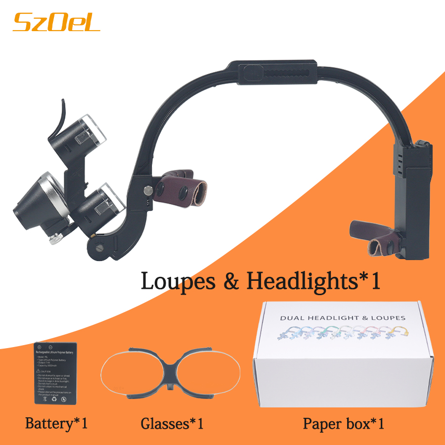 2.5X/3.5X Dental Binocular Mag - Magnifier With Light recensione e prezzo