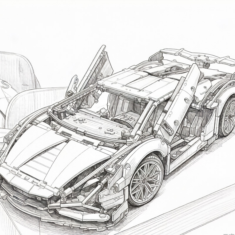 3696 PCS Lamborghini Building  - Model Kit Lamborghini recensione e prezzo
