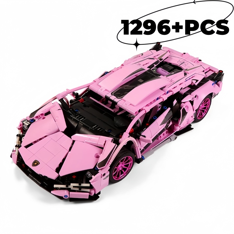 1296+PCS Technical Pink Lambor - Model Kit Lamborghini recensione e prezzo