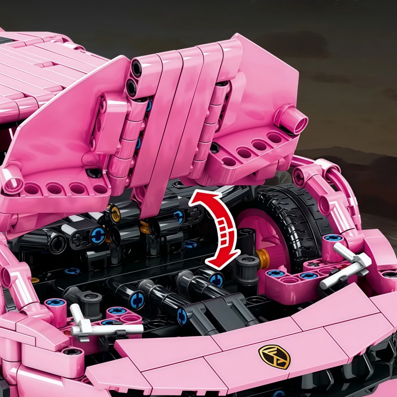 1296+PCS Technical Pink Lambor - Model Kit Lamborghini recensione e prezzo