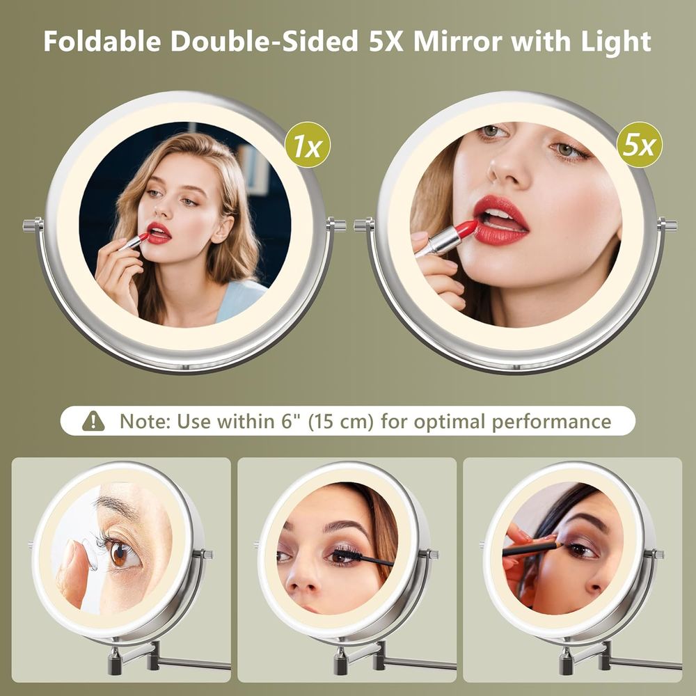 5x Magnifying Mirror Vanity De - Magnifier With Light recensione e prezzo
