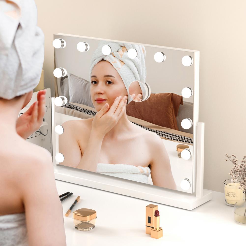Makeup Mirror with 14 LED Bulb - Magnifier With Light recensione e prezzo