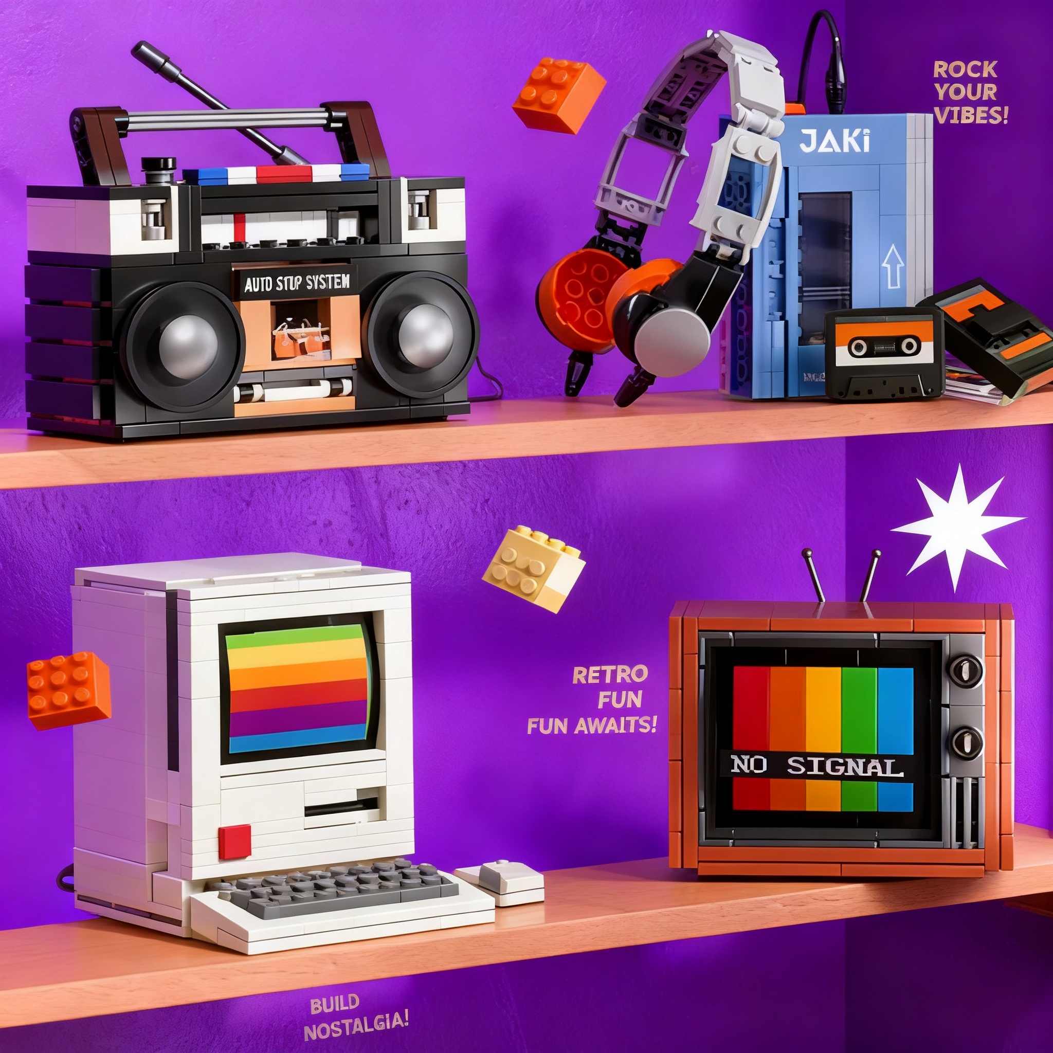 Retro DIY Building Blocks TV R - Model Kit Plastic recensione e prezzo