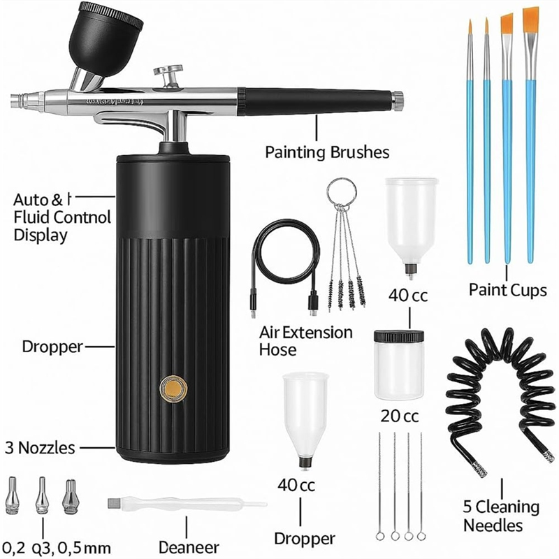 ABAE-Cordless Airbrush Set, Re - Airbrush Compressor Kit recensione e prezzo
